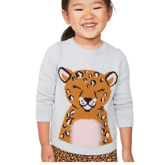 Old Navy Toddler Girl Cheetah Sweater - Picture 1 of 10